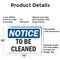 Signmission To Be Cleaned, 14 in W x Rectangle, Aluminum OS-2PACK-NS-A-1014-L-18680 - alternate 2